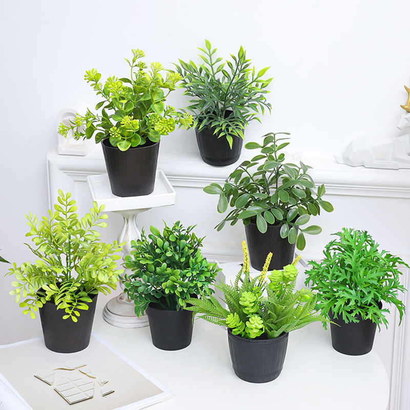 Spring artificial potted plants with a high-end feel, including artificial flowers, green plants, potted ornaments, roses, lavender, and small office desktop potted plants Application Scenario