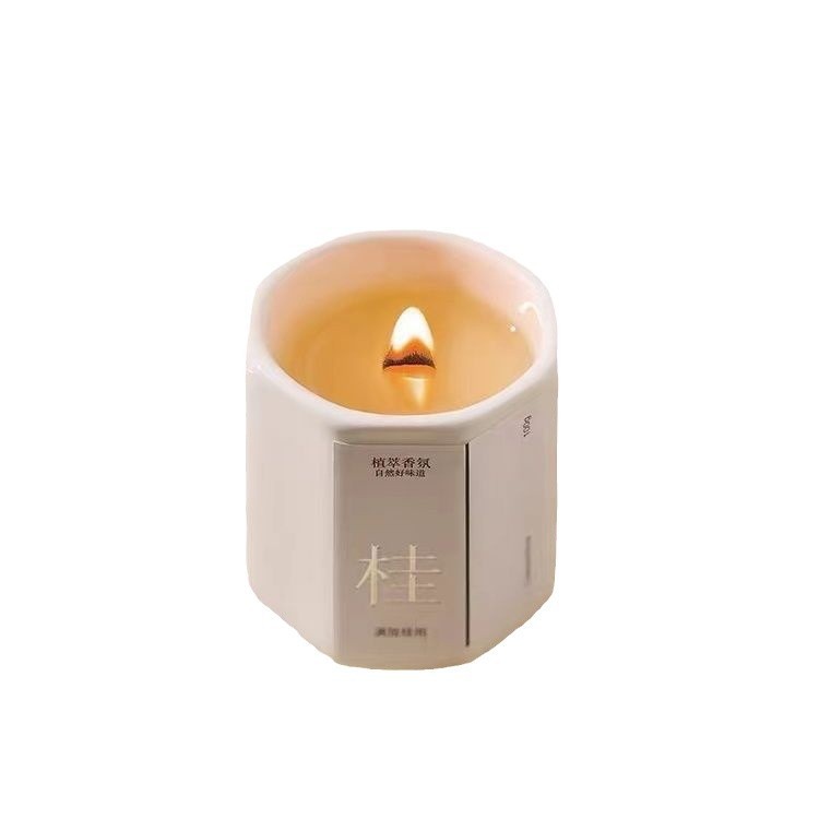 桂花香薰蜡烛香薰批发卧室持久留香大豆蜡无烟熏香小众高级伴手礼白底实物图