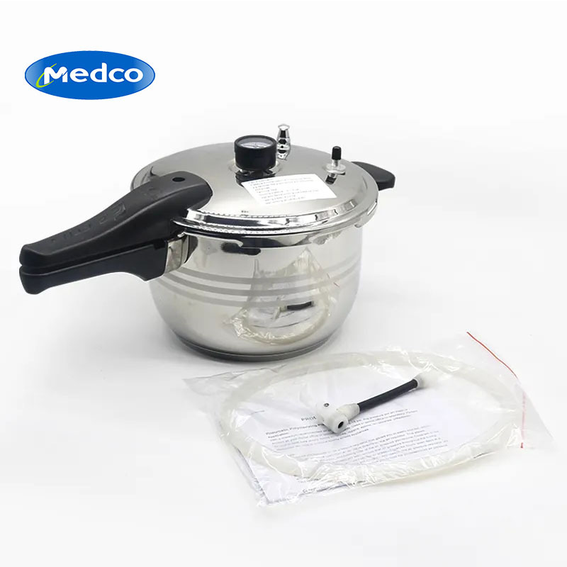 跨境专供牙科聚合压力锅高压蒸汽灭菌锅不锈钢高压锅可打气消毒锅