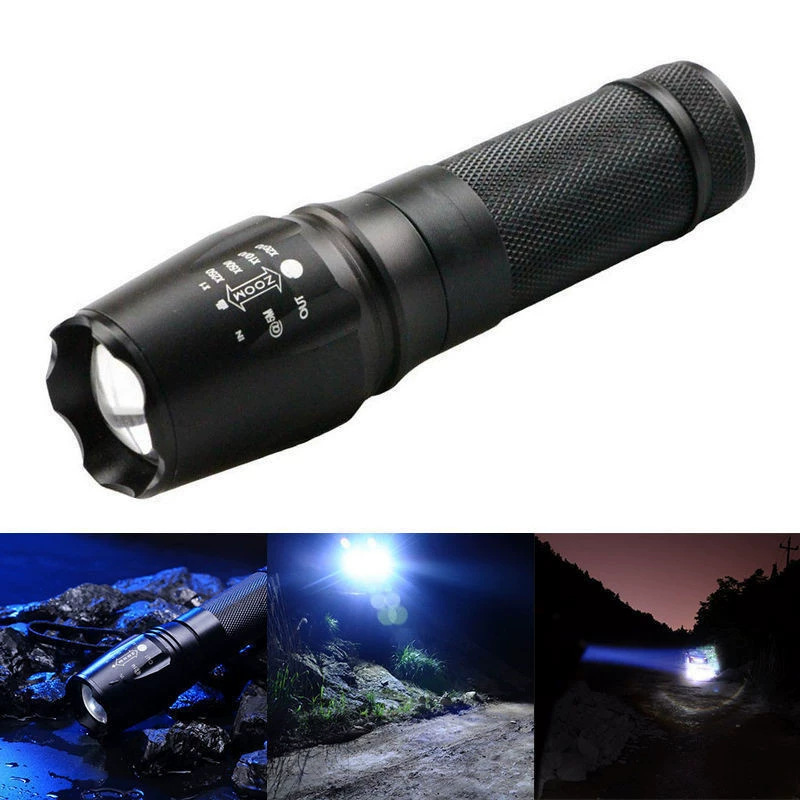 L2 telescopic zoom high-intensity flashlight LEDT6 wick telescopic focusing long-range set 878 rechargeable flashlight Specification image