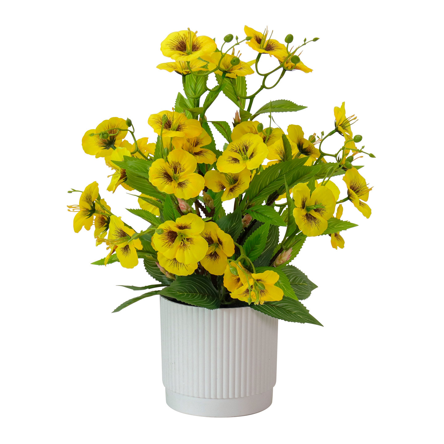 Artificial flowers such as pansies, butterfly flowers and cat face flowers are beautiful and easy to maintain for home living room desktop decoration Item Picture