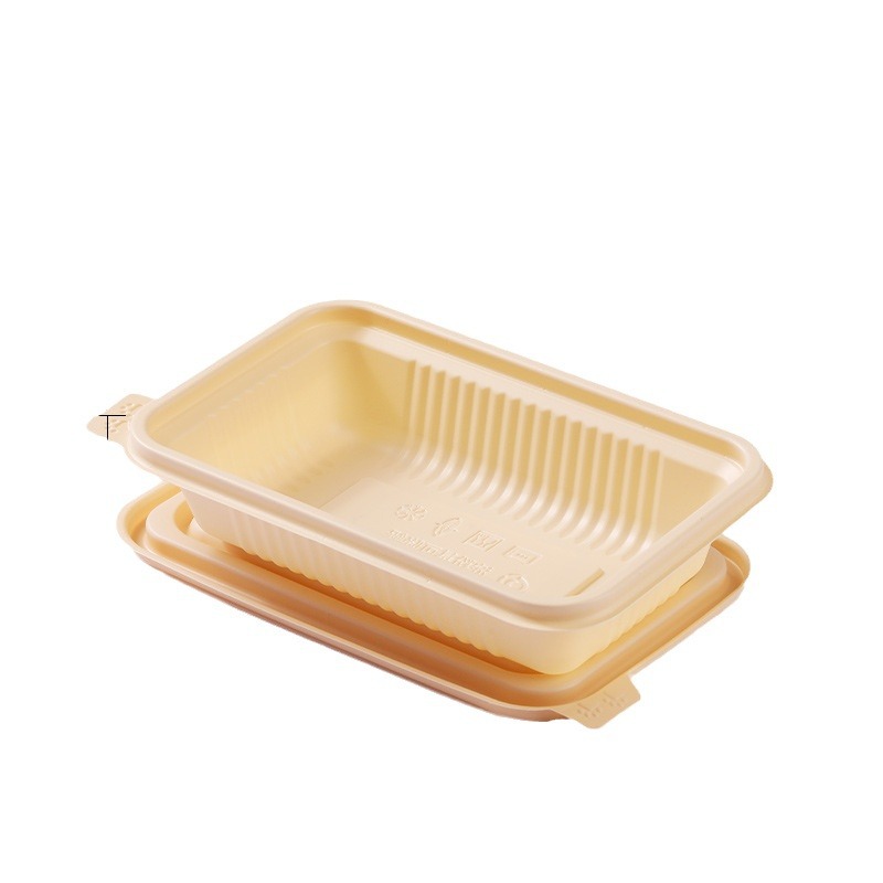 Biodegradable disposable lunch boxes, corn starch square takeout packaging boxes, Japanese eco-friendly bento boxes, light food salad boxes Item Picture