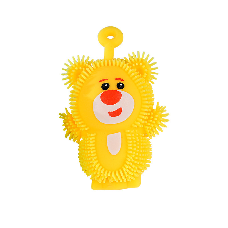 Little Bear Stress-relieving toys, children's furry balls, stress-relieving luminous elastic balls, release soft balls, and pinchable balls Item Picture