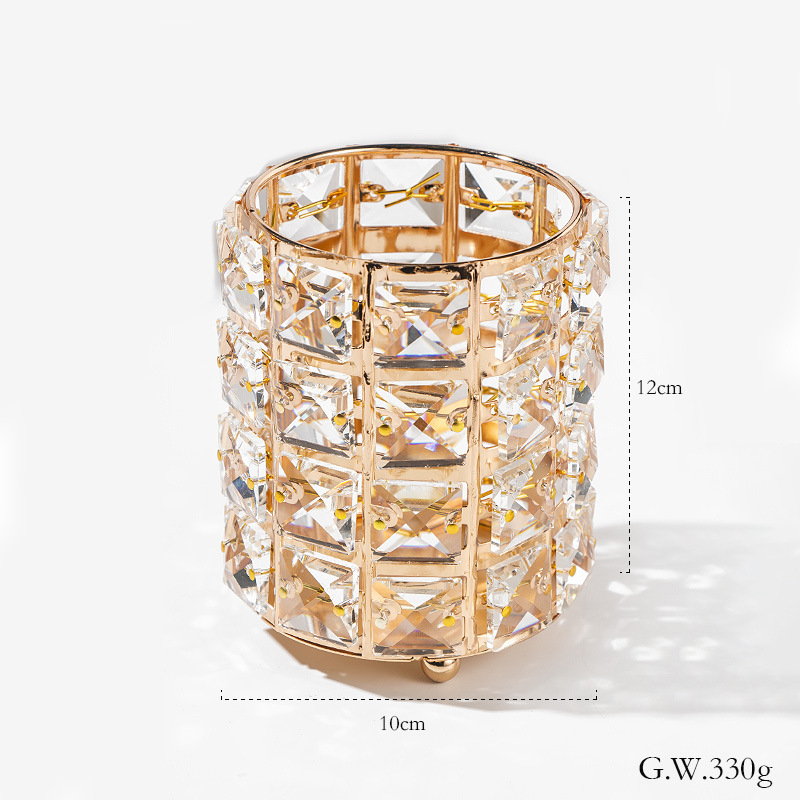 Amazon's best-selling crystal pen holder, circular creative desktop storage, makeup brush holder in stock. Makeup brush storage pen holder Item Picture