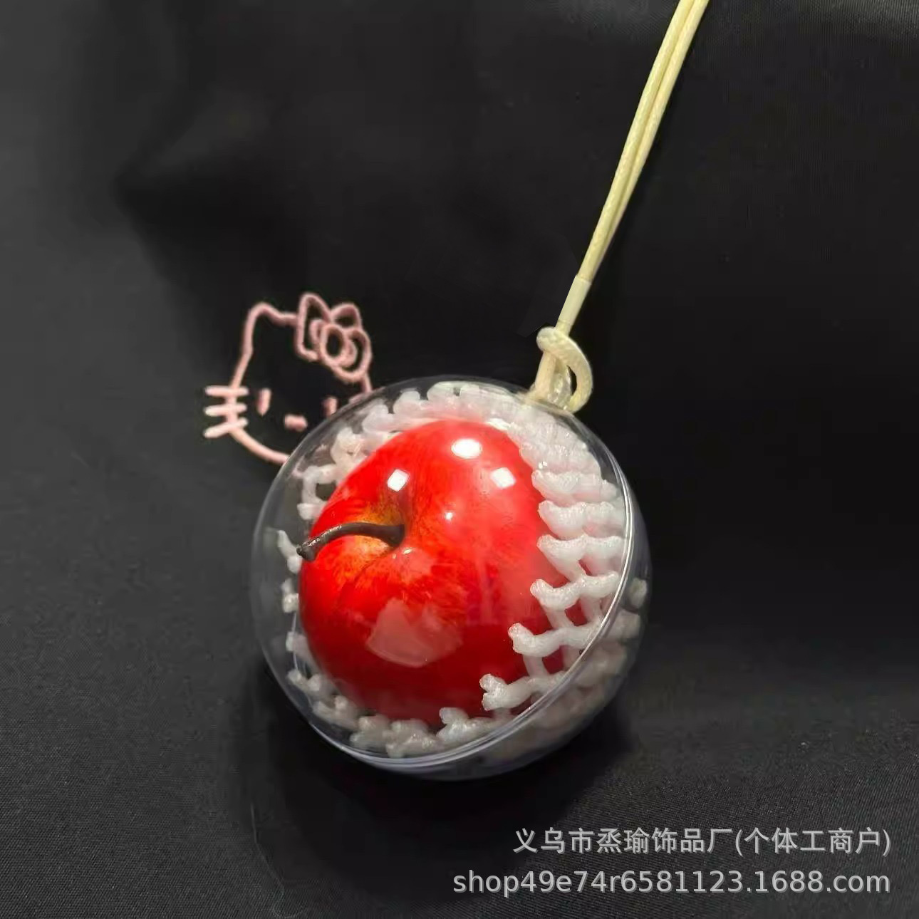 手工创意苹果挂件苹果汽车挂礼物情侣包包挂件平安果挂饰红运当头产品图