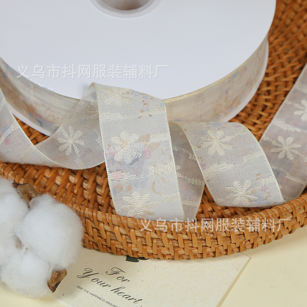 Fabricante nuevo 4cm cinta hecho a mano diy arcos adornos de pelo adornos de cabeza decoraciones flores cintas de embalaje accesorios de ropa details Picture