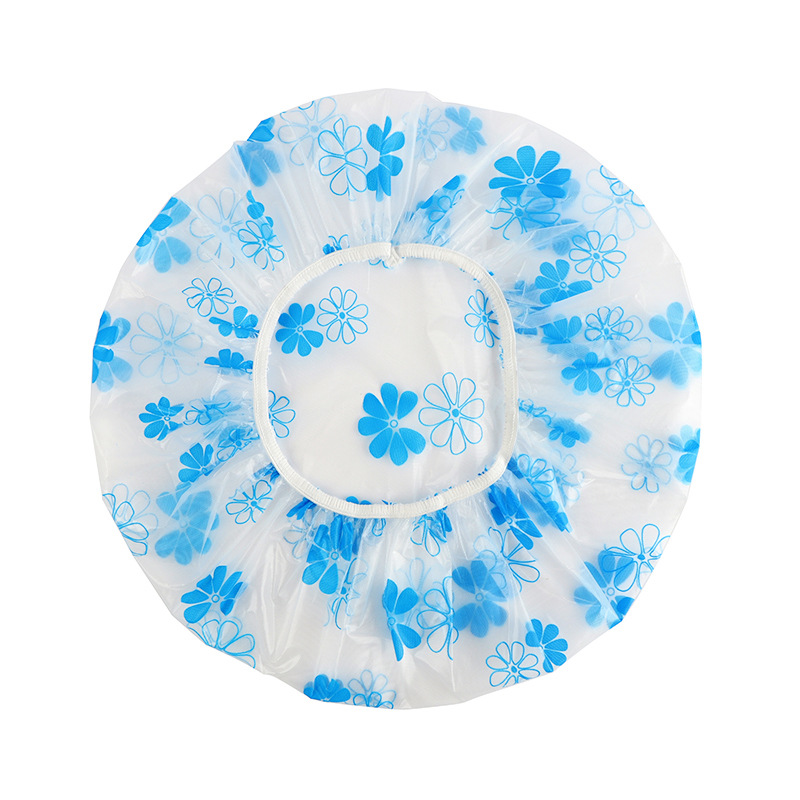 Thickened shower cap, women's waterproof shower cap, household shower dry hair cap, quick and universal, disposable PEVA factory Item Picture
