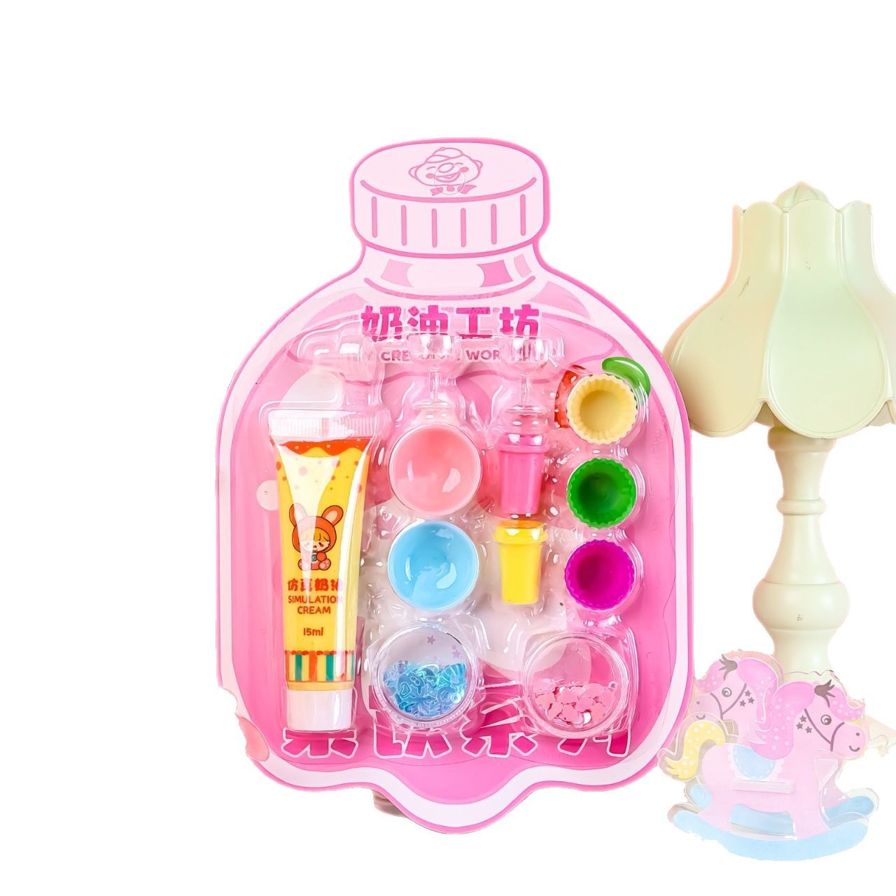 儿童奶油胶套装diy自制材料包手工发夹配件套装制作吸塑套装礼品 Item Picture