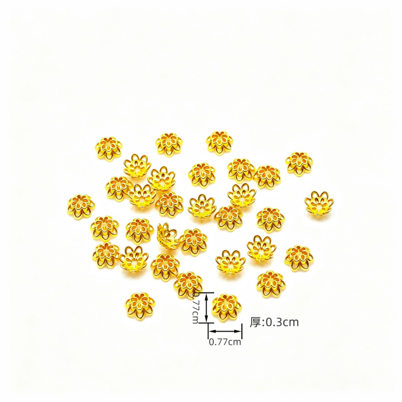 Oro alloy calado receptáculo septos cuentas sueltas accesorios DIY handmade pulsera accesorios accesorios septos Specification image