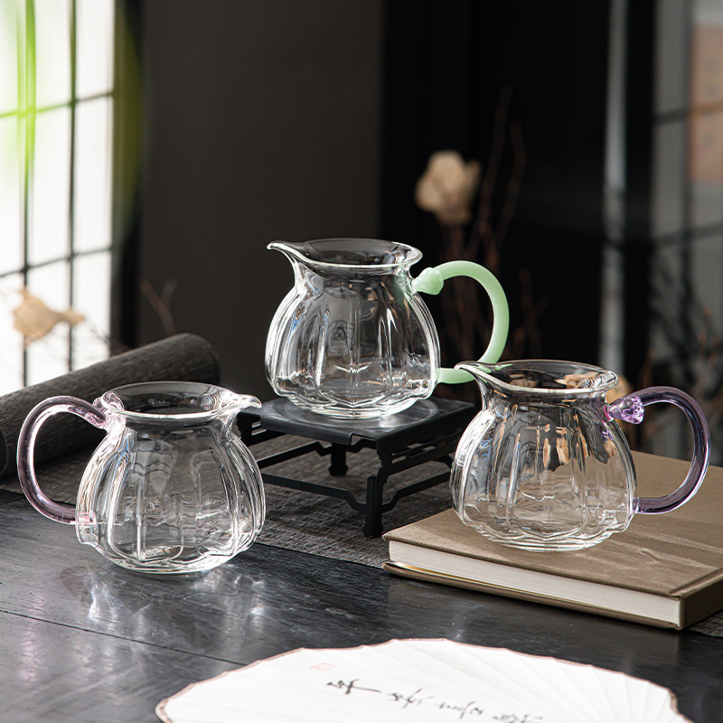 创意高硼硅玻璃公道杯耐热茶海家用茶具分茶器公杯茶海分茶器