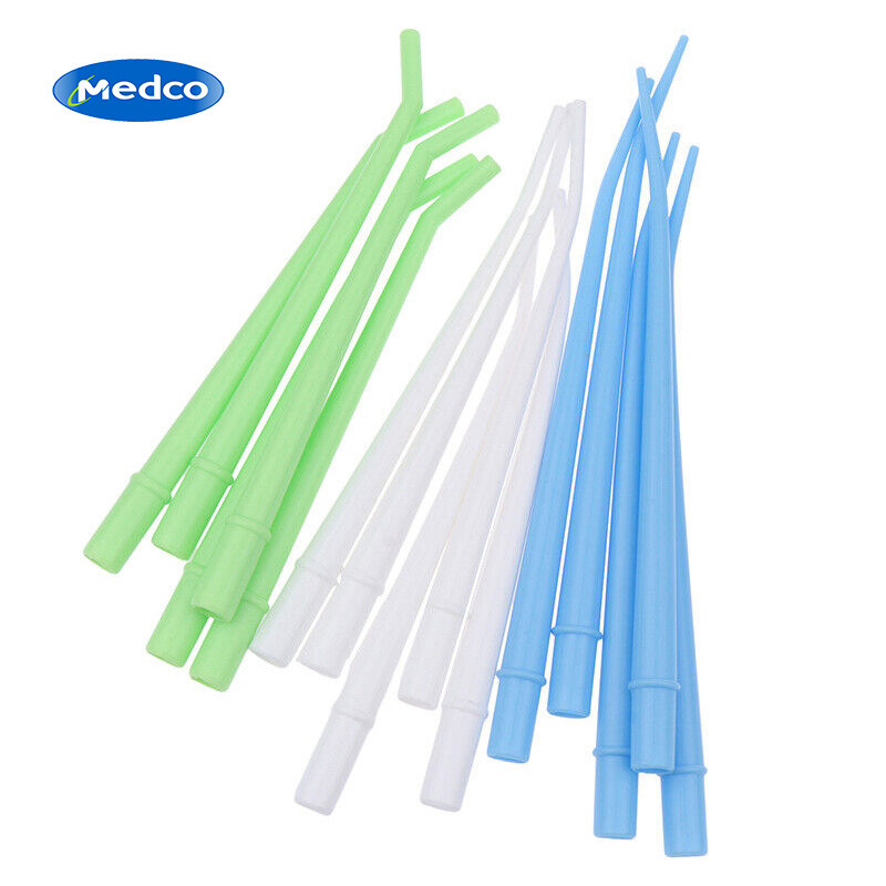 Cross-border exclusive dental surgery curved knife 1/4 mixed color dental surgery tip aspirator Oral surgery curved straw