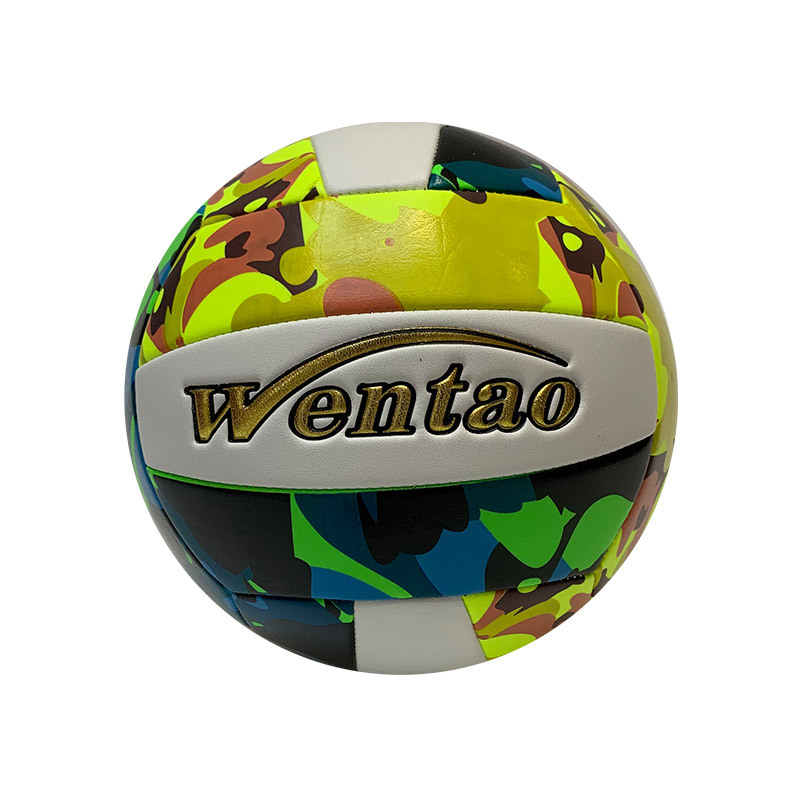 迷彩多色充气式排球 pvc机缝耐磨高档排球5号学生专用球现货产品图