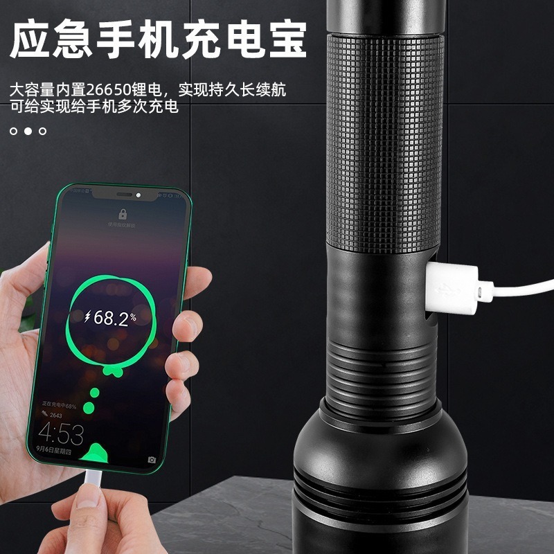 Cross-border exclusive LiitoKala LF-2208 aluminum alloy white laser telescopic focusing 5-mode flashlight Specification image