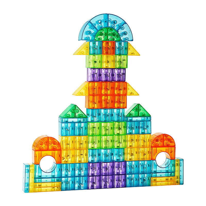 Magnetic three-dimensional building blocks, transparent cubes, children's intelligence blocks, cubic geometric blocks, assembly and educational play Application Scenario