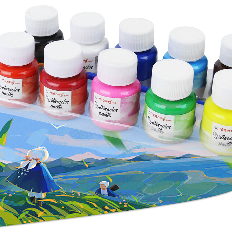Yalong Cross-border Student Wholesale, student colored paints, children's painting colors Item Picture