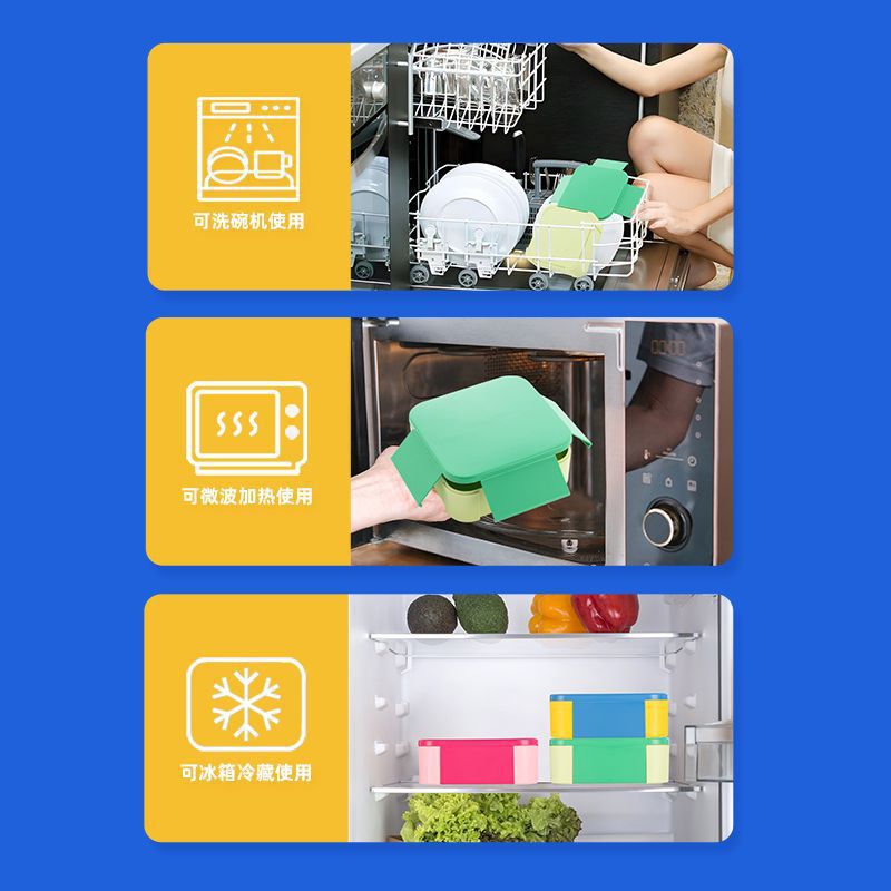 Portable lunch box, food-grade plastic lunch box, sealed leak-proof lunch box for students and office workers, Amazon Application Scenario