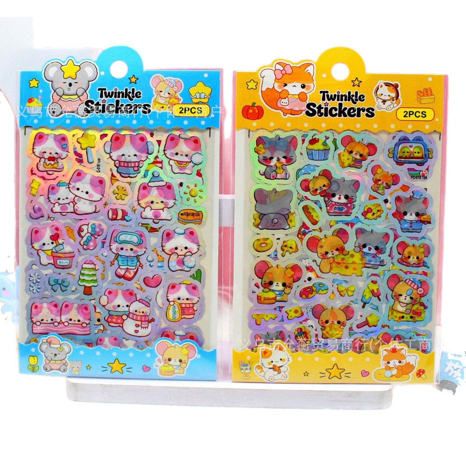Cross-border English version Creative double-layer cute pattern sticker planner decoration sticker no need for cutting Cross-border foreign trade version Item Picture