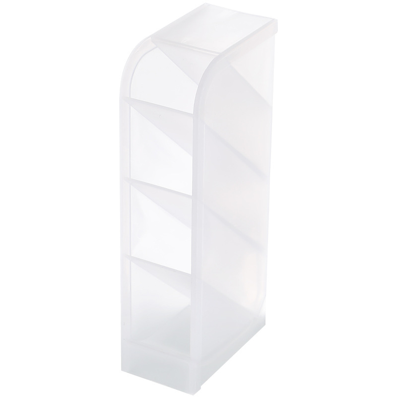 Slanting pen holder, four-compartment transparent pen holder, InS-style stationery and cosmetics storage box, shelf, makeup brush cylinder Item Picture