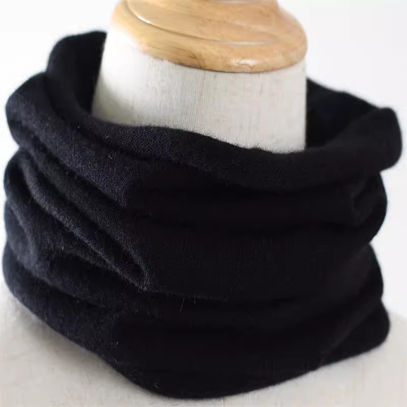 Autumn and winter velvet scarves for women to keep warm and protect against the cold, lazy neck coverings, and young people's knitted headscarves to protect the cervical vertebrae and keep warm Specification image