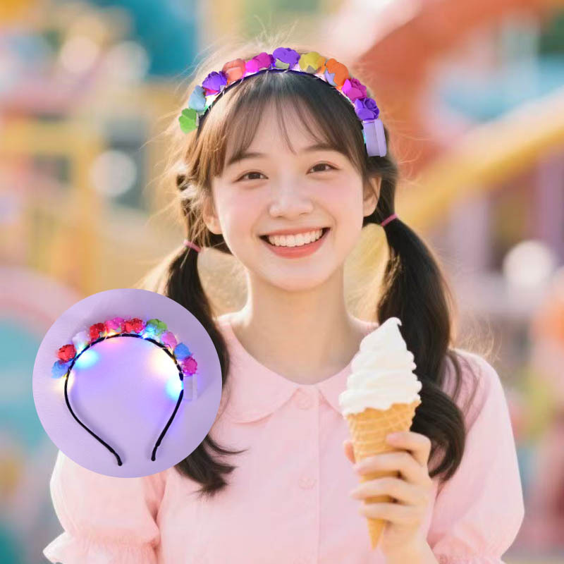 Flower wreath headband headwear Headwear Headband ground promotion wholesale scan code event May 1st Kindergarten Scenic Spot Headband Headwear Application Scenario