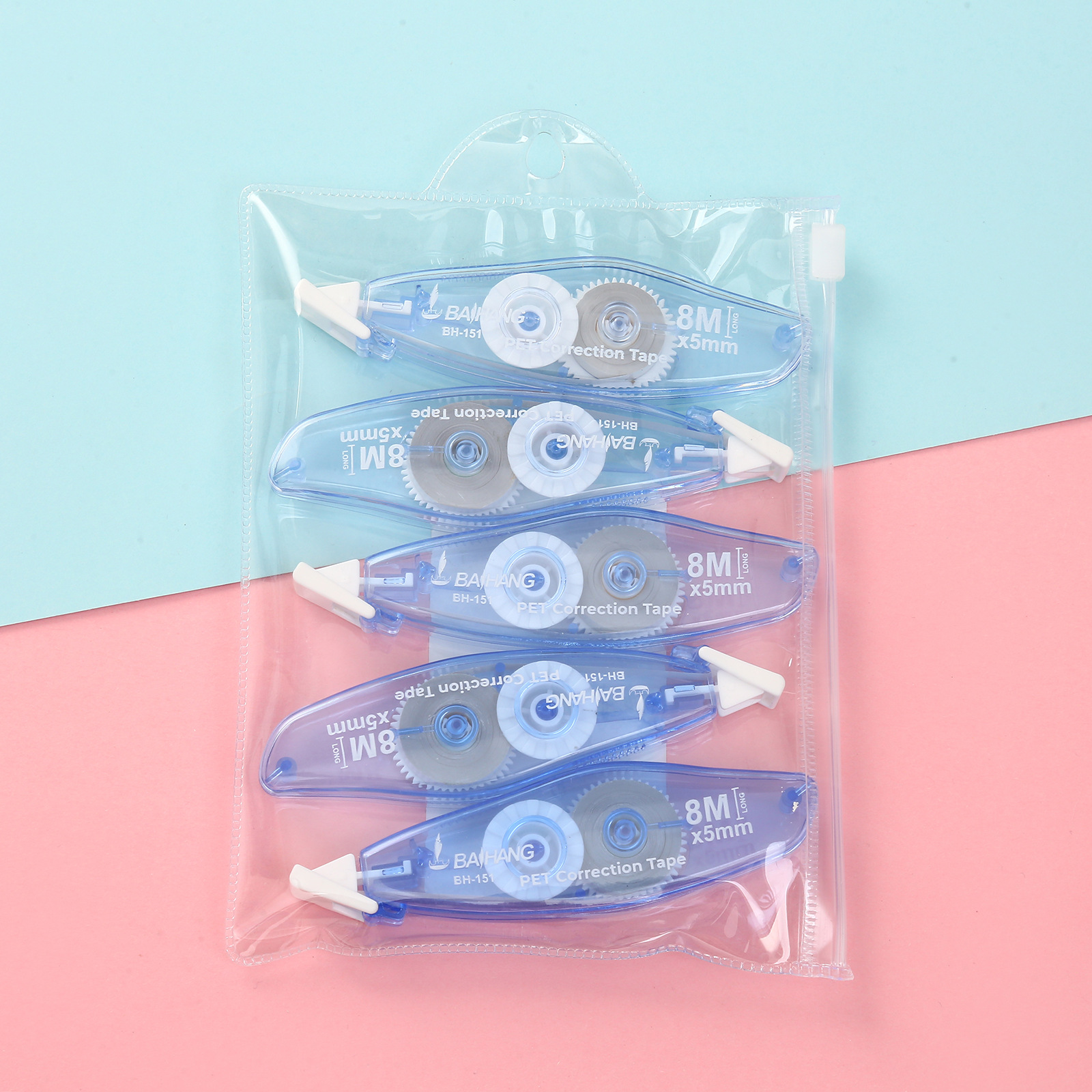 Gradient color correction tape, student examination and office correction tape, high appearance level, no tape jam set, large capacity correction tape Application Scenario