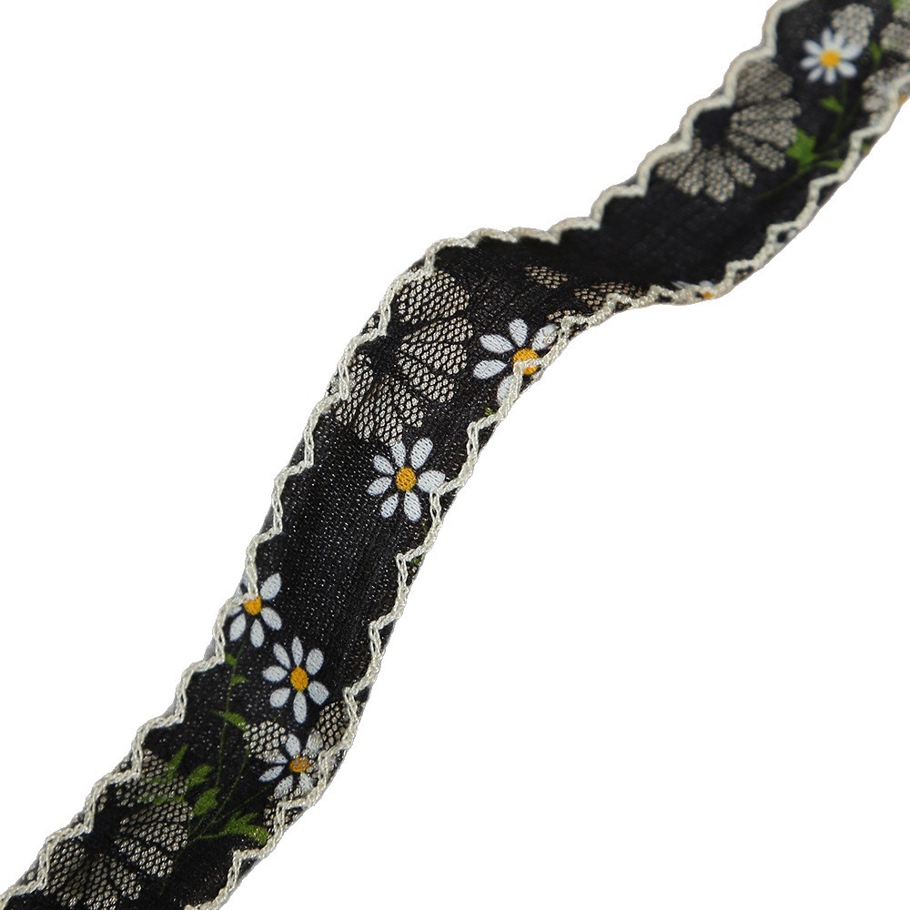 2.6CM-4CM colorful small floral embroidered jacquard webbing diy double-ear hair accessory tablecloth decoration accessory Item Picture