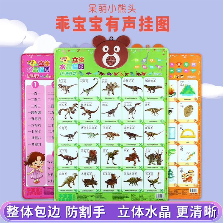 儿童挂卡识字/婴儿有声挂图/儿童立体书/星星头圈圈/我的世界产品图