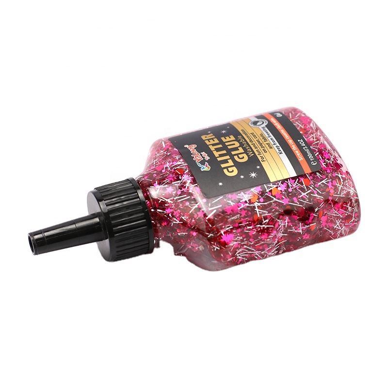 Yalong DIY Handmade 3D Colored Glue, Gold powder large particle glitter glue, 6-color mixed liquid glue Specification image