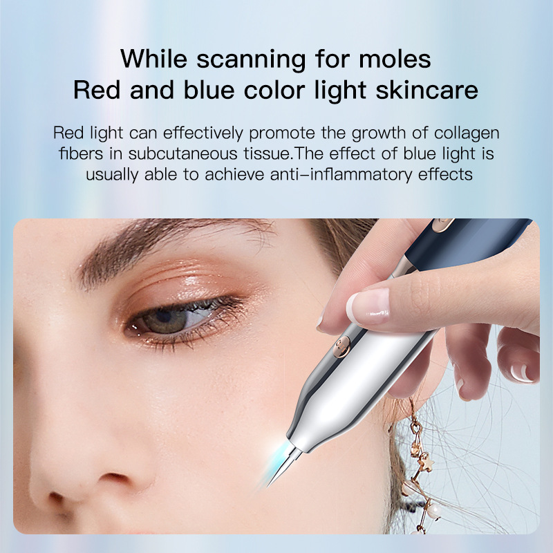 shanilak cross-border multi-functional LCD red and blue light adjustable home red and blue light beauty pen is portable for spot removal details Picture
