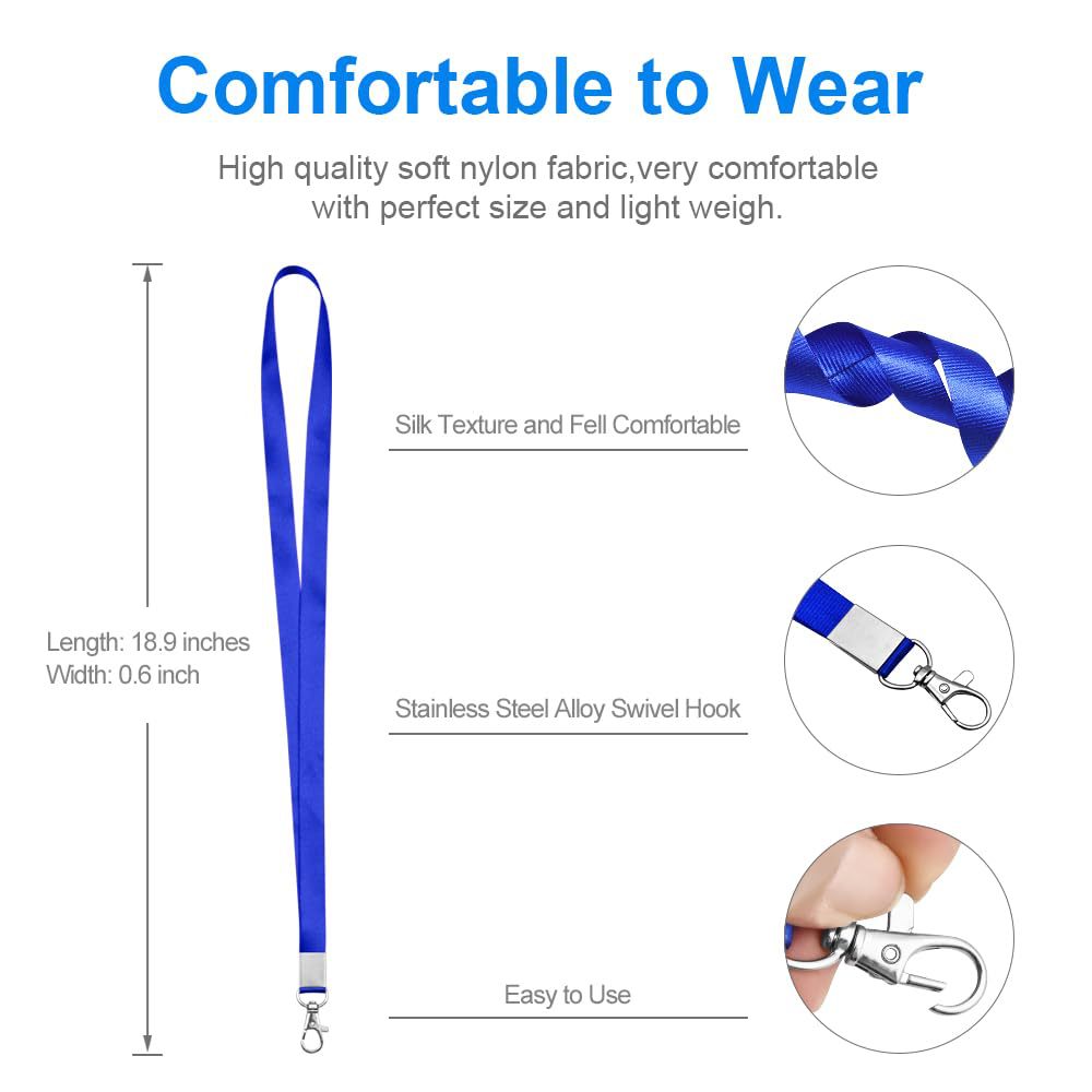 Amazon's best-selling polyester 1.5 lobster hook lanyard, business work ID and name tag lanyard wholesale details Picture