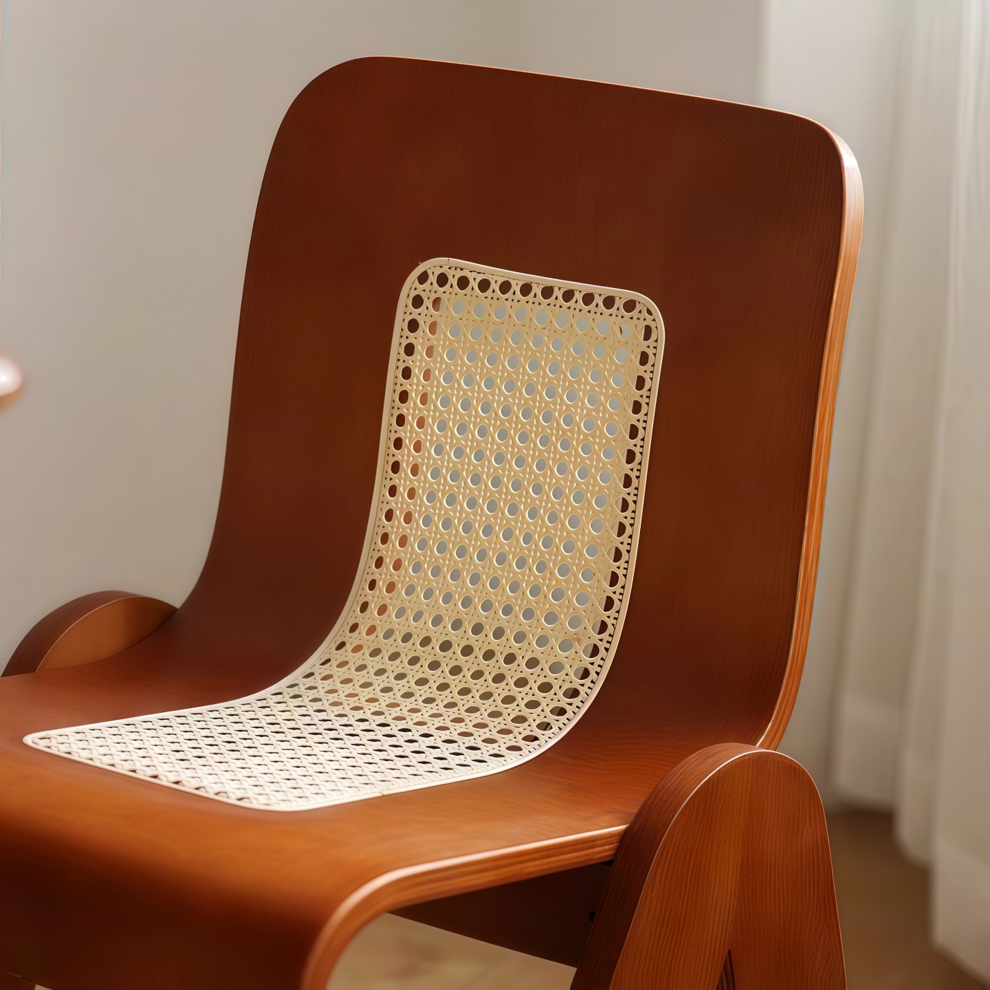 Star Factory wholesale French light luxury vintage chairs, solid wood backrest dining chairs, rattan woven designer home creative bedroom single retro Application Scenario