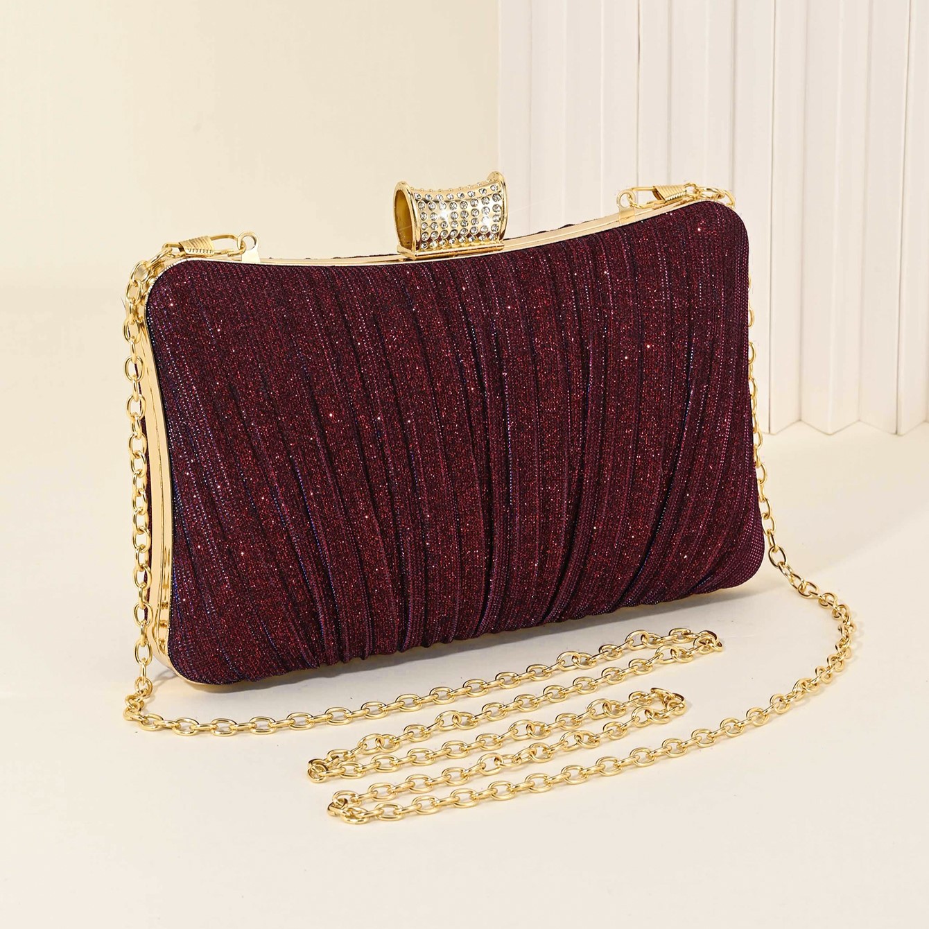 跨境电商/Glamever/包包女/皮质包包/亮闪闪细节图