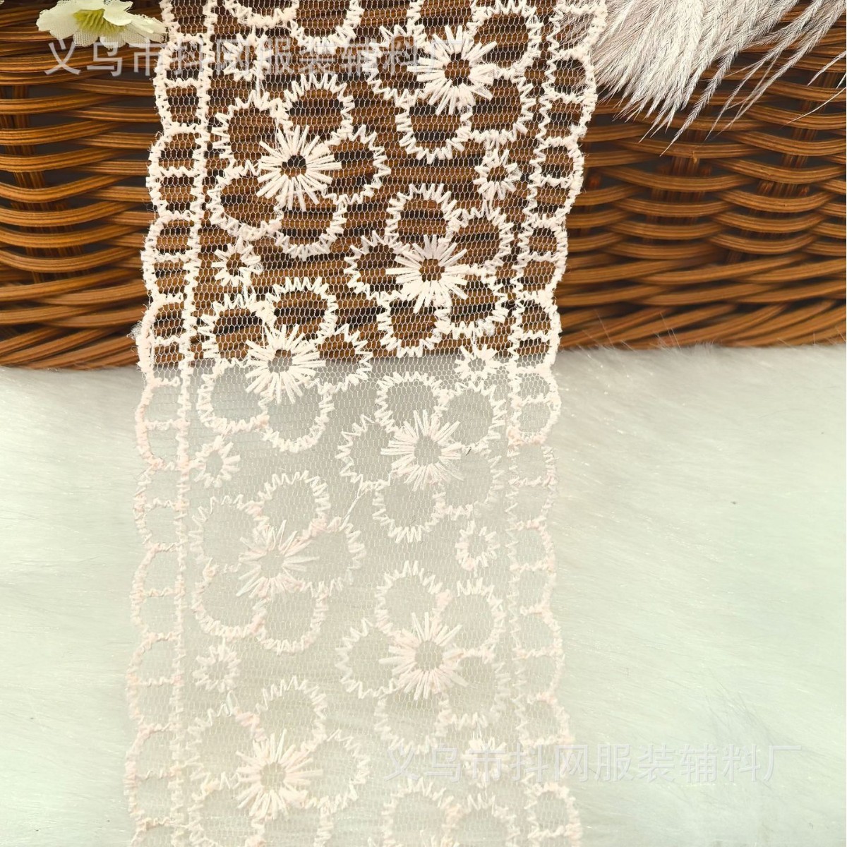 Lace lace wedding dress embroidery webbing, Lolita handmade diy hair accessories, headwear accessories, bow webbing wholesale Specification image