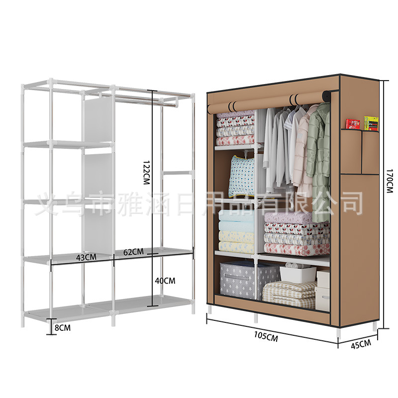 衣柜/阳台储物柜/卧室家具/阳台柜80木/出租白底实物图