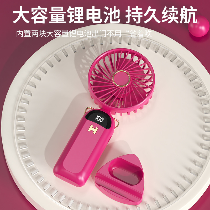 新款卡通手持风扇usb充电小便携式静音登山迷你小风可充电 Specification image