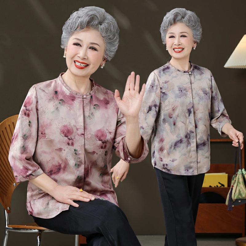 中老年人服饰/中老年女裤/中老年/女装/女装女式宽松时尚休闲细节图