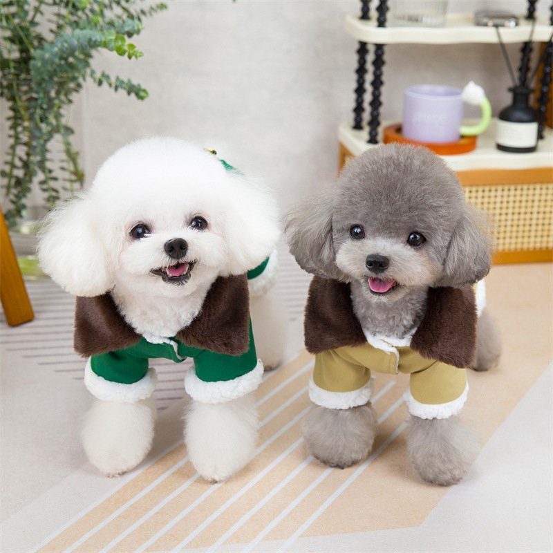 New autumn and winter dog Northeast cold-proof cotton coat, Teddy Bichon, small dog and cat pet clothing manufacturer in stock details Picture