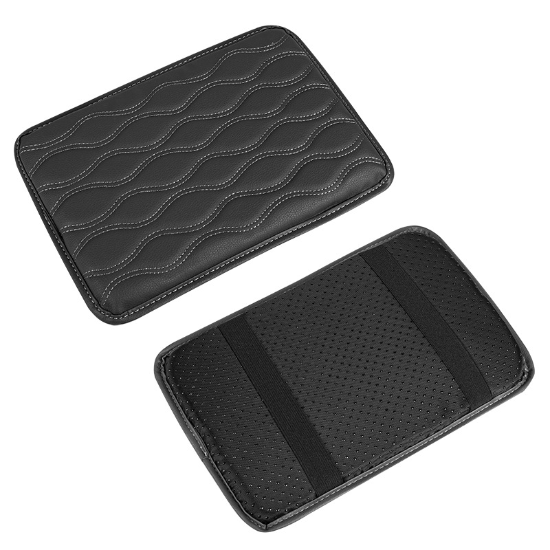 Car armrest box pads, universal leather arm protection pads for vehicles, anti-slip height-increasing pads for car central armrest boxes Item Picture