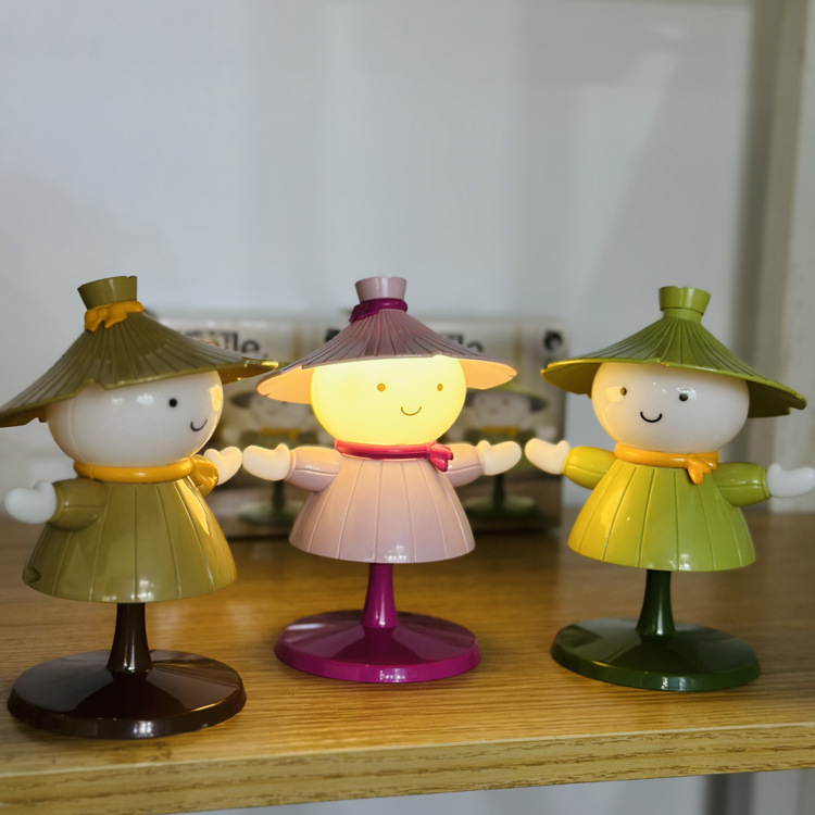 创意卡通小夜灯LED室内床头卧室学习小台灯桌面礼品摆件批发三档