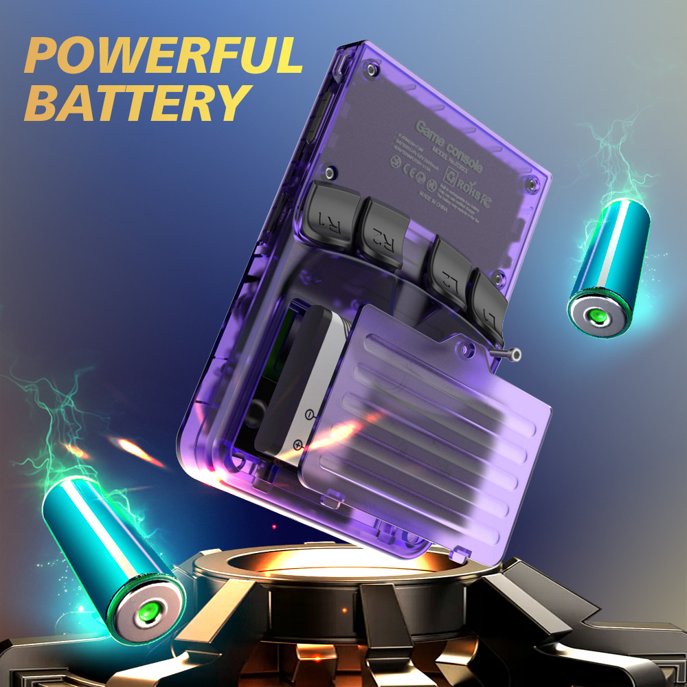 The cross-border handheld console R36XX is an open-source linux handheld game console that can be connected to online play, Wi-Fi, and supports two-player battles Specification image