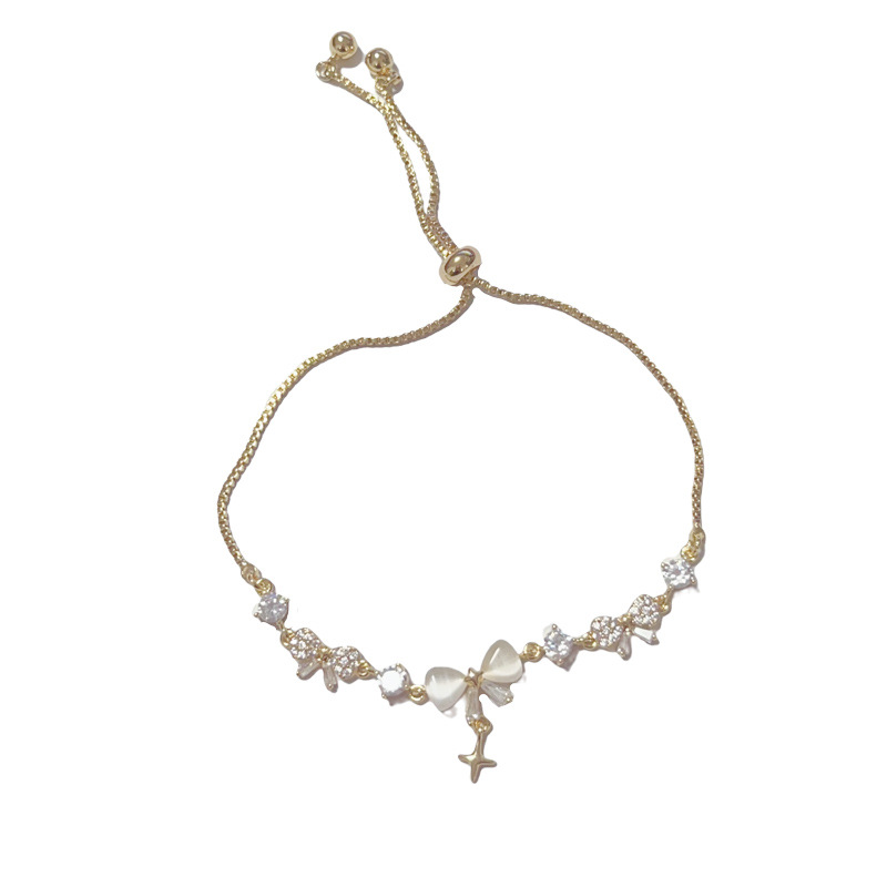 Summer new design full diamond bow bracelet, elegant and versatile, super dazzling accessory source manufacturer Item Picture