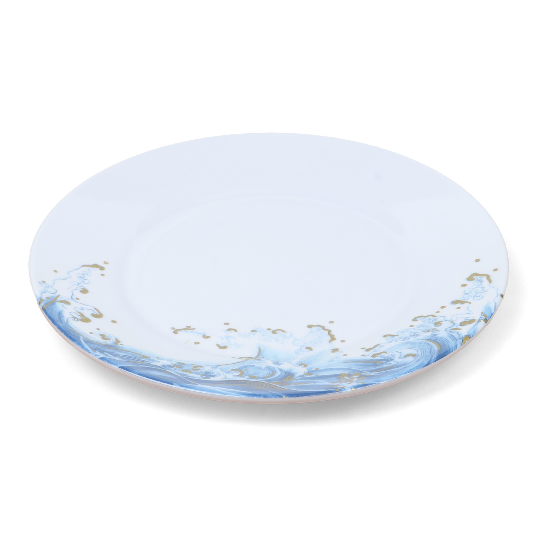 Foreign trade melamine small bowl, blue wave imitation porcelain bowl, home self-service fast food tableware, porridge 8910-inch rice bowl, soup bowl Item Picture