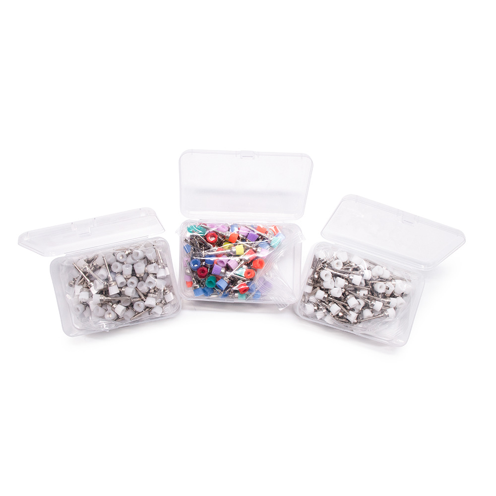 Cross-border exclusive dental disposable consumables, dental materials, color polishing brushes, nylon color polishing flat head brushes Specification image