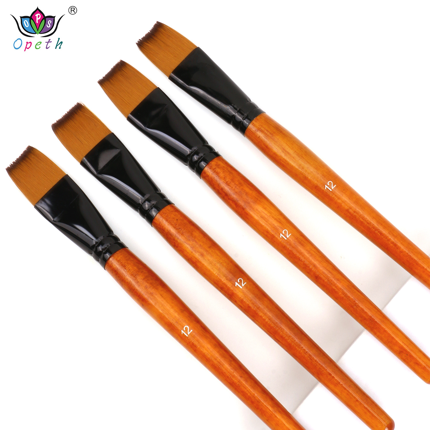 Cross-border pearlescent white nylon brush, gouache outlining brush, acrylic brush, single-tube diy painting oil painting brush details Picture