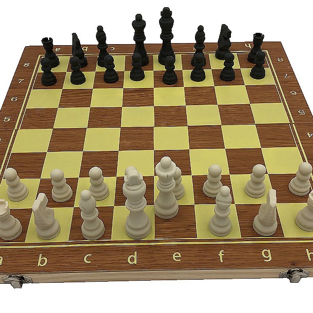 供应国际象棋木质棋盘棋子套装可折叠便携式西洋棋黑白棋双陆棋子细节图