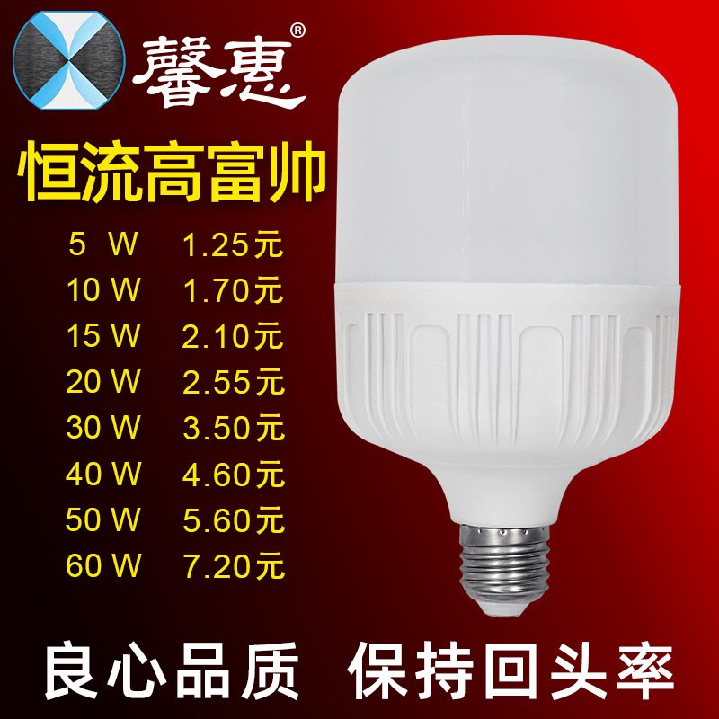 Bulb energy-saving, white Rich beauty, high rich handsome plastic-coated aluminum diamond model factory direct sales, wholesale screw socket LED bulb Specification image