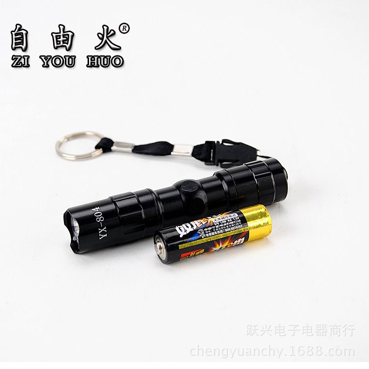 供应1W强光手电筒 小手电 LED手电筒防水圈设计5号电池2AA超亮细节图