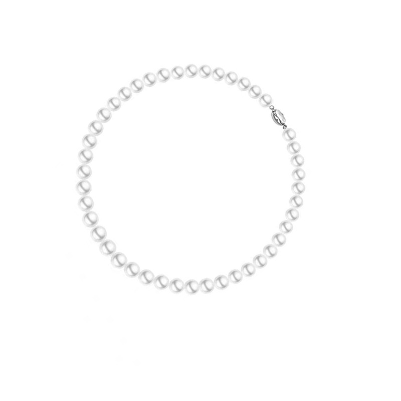 项链/珍珠/鳄鱼皮项链/天然石项链/珍珠项链白底实物图