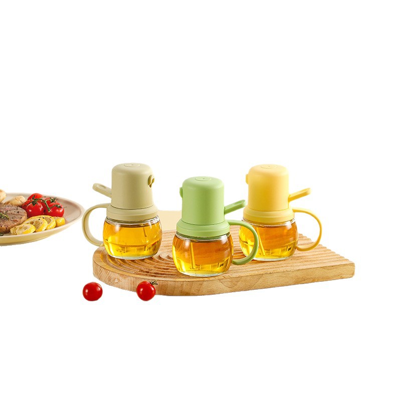 Kitchen glass oil can, high-temperature resistant household oil spray can, thickened sealed oil spray bottle, large-capacity oil tank, no oil hanging Item Picture