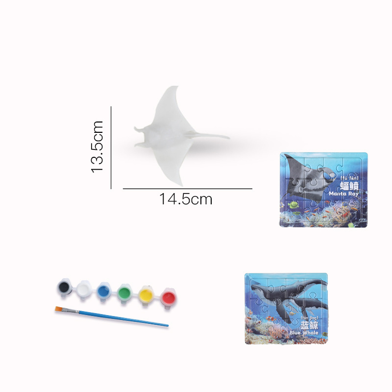 Creative children's coloring toys include jigsaw puzzles, Marine animal doodles, cognitive hands-on DIY coloring toys Application Scenario